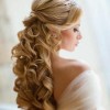 Svatební účesy dlouhé vlasy napůl přilepená