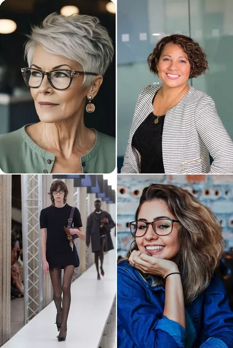 Účesy pro ženy od 50 let s brýlemi a tenkými vlasy
