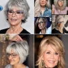 Účesy poloviční délky pro starší ženy s brýlemi